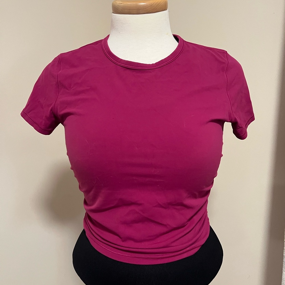 Lululemon Synched Siding Women's Pink T-Shirt Size 10